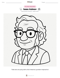 Prabaca lembar kerja cetak Isaac Asimov