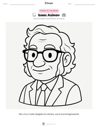 Anteprima della scheda stampabile di Isaac Asimov