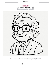 Isaac Asimov afdrukbare werkblad voorbeeld