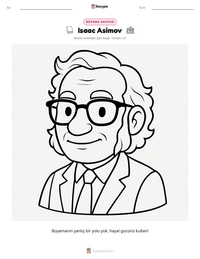 Isaac Asimov yazdırılabilir çalışma sayfası önizlemesi