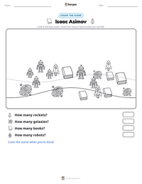 Isaac Asimov printable worksheet preview