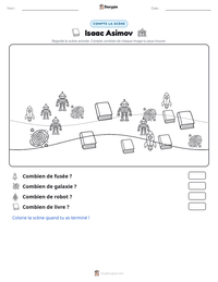 Aperçu de la feuille de travail imprimable Isaac Asimov