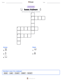 Isaac Asimov printable worksheet preview