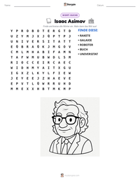 Isaac Asimov druckbare Arbeitsblatt Vorschau