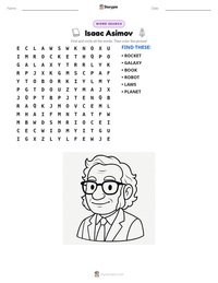 Isaac Asimov printable worksheet preview