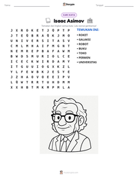Prabaca lembar kerja cetak Isaac Asimov