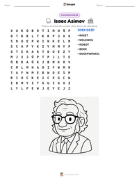Isaac Asimov afdrukbare werkblad voorbeeld