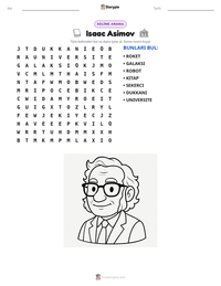 Isaac Asimov yazdırılabilir çalışma sayfası önizlemesi