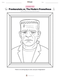 Frankenstein; or, The Modern Prometheus printable worksheet preview