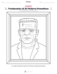 Frankenstein; of, De Moderne Prometheus afdrukbare werkblad voorbeeld