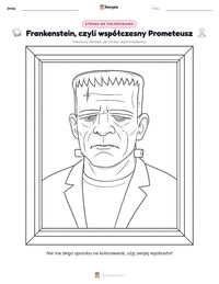 Podgląd drukowalnego arkusza ćwiczeń Frankenstein, czyli współczesny Prometeusz