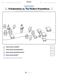 Frankenstein; or, The Modern Prometheus printable worksheet preview