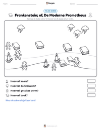 Frankenstein; of, De Moderne Prometheus afdrukbare werkblad voorbeeld