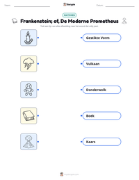 Frankenstein; of, De Moderne Prometheus afdrukbare werkblad voorbeeld