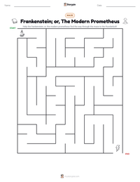 Frankenstein; or, The Modern Prometheus printable worksheet preview