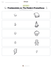 Frankenstein; or, The Modern Prometheus printable worksheet preview