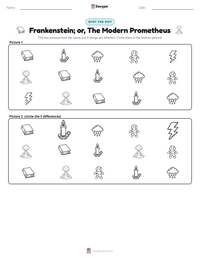 Frankenstein; or, The Modern Prometheus printable worksheet preview