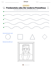 Frankenstein; oder, Der moderne Prometheus druckbare Arbeitsblatt Vorschau