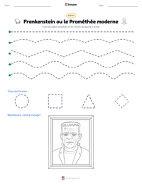 Aperçu de la feuille de travail imprimable Frankenstein ou le Prométhée moderne