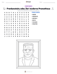 Frankenstein; oder, Der moderne Prometheus druckbare Arbeitsblatt Vorschau
