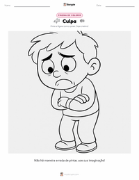 Página de colorir Culpa para crianças