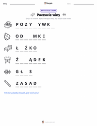 Podgląd drukowalnego arkusza ćwiczeń Poczucie winy