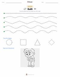 Guilt printable worksheet preview