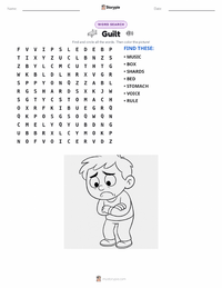 Guilt printable worksheet preview