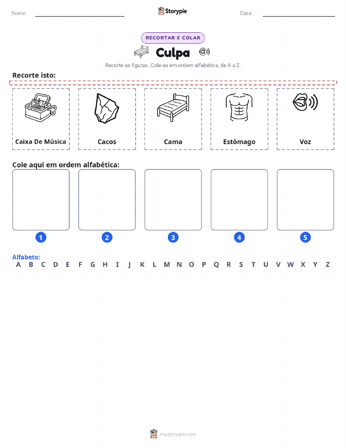 Recortar & Colar Alfabeto