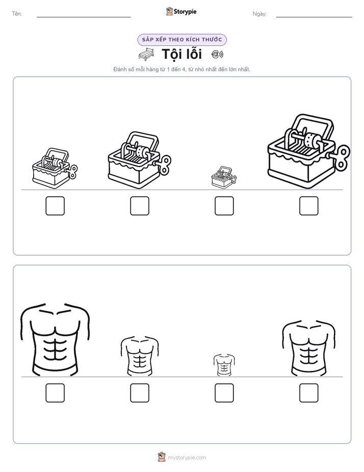 Thứ Tự Kích Thước