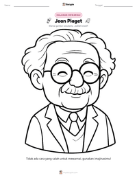 Prabaca lembar kerja cetak Jean Piaget