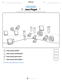 Jean Piaget printable worksheet preview