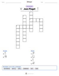 Jean Piaget printable worksheet preview