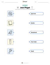 Jean Piaget printable worksheet preview