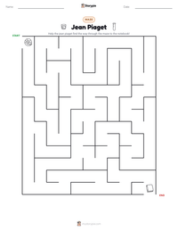 Jean Piaget printable worksheet preview