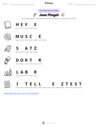 Jean Piaget druckbare Arbeitsblatt Vorschau