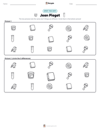 Jean Piaget printable worksheet preview