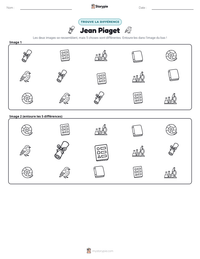 Aperçu de la feuille de travail imprimable Jean Piaget