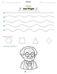 Prabaca lembar kerja cetak Jean Piaget