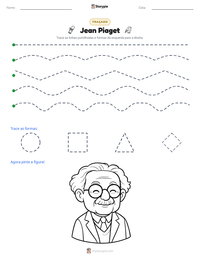 Prévia da folha de atividades imprimível Jean Piaget