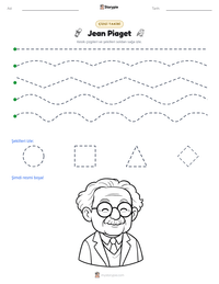 Jean Piaget yazdırılabilir çalışma sayfası önizlemesi