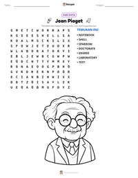 Prabaca lembar kerja cetak Jean Piaget