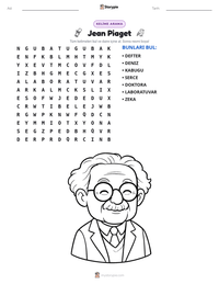 Jean Piaget yazdırılabilir çalışma sayfası önizlemesi