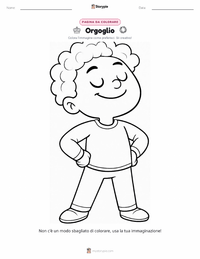 Pagina da colorare di Orgoglio per bambini