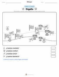 Vista previa de la hoja de trabajo imprimible de Orgullo