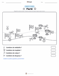 Aperçu de la feuille de travail imprimable Fierté