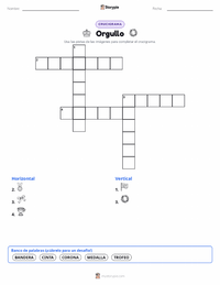 Vista previa de la hoja de trabajo imprimible de Orgullo
