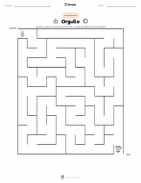 Vista previa de la hoja de trabajo imprimible de Orgullo