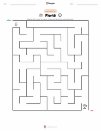 Aperçu de la feuille de travail imprimable Fierté