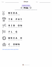 Pride printable worksheet preview